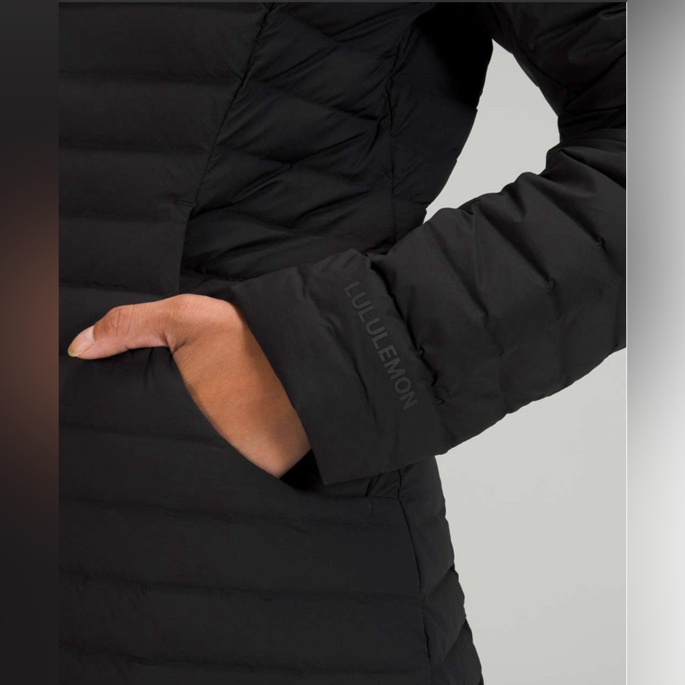 NWOT Lululemon Pack it Down Jacket *Long Black - Picture 4 of 13